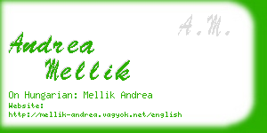 andrea mellik business card